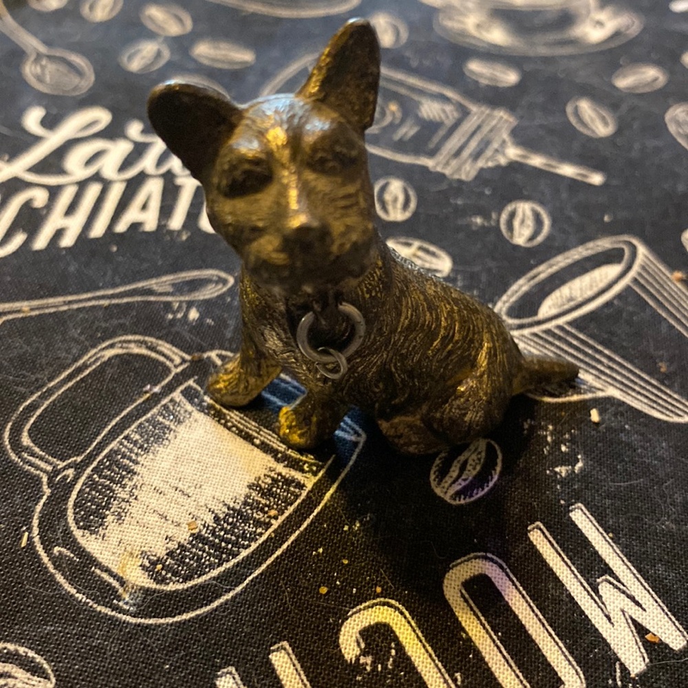 Vintage brass dog